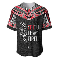 Aotearoa Toitu Te Tiriti Baseball Jersey New Zealand Honour The Treaty LT05 Black - Polynesian Pride