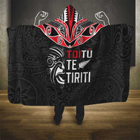 Aotearoa Toitu Te Tiriti Hooded Blanket New Zealand Honour The Treaty LT05 - Polynesian Pride