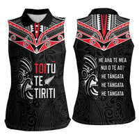 Aotearoa Toitu Te Tiriti Women Sleeveless Polo Shirt New Zealand Honour The Treaty LT05 - Polynesian Pride