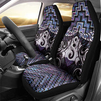 New Zealand Maori Car Seat Cover Poutama Pikorua Purple Paua Shell LT05 - Polynesian Pride