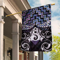 New Zealand Maori Garden Flag Poutama Pikorua Purple Paua Shell LT05 House Flag Purple - Polynesian Pride