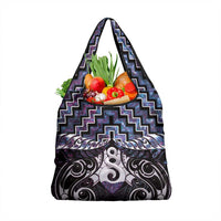New Zealand Maori Grocery Bag Poutama Pikorua Purple Paua Shell LT05 1-pack One Size Purple - Polynesian Pride