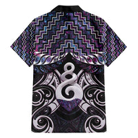 New Zealand Maori Hawaiian Shirt Poutama Pikorua Purple Paua Shell LT05 - Polynesian Pride