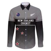 Custom New Zealand Cricket Family Matching Mermaid Dress and Hawaiian Shirt Black Cap Unbeatable LT05 Dad's Shirt - Long Sleeve Black - Polynesian Pride