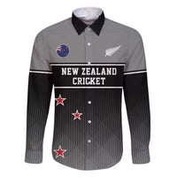 Custom New Zealand Cricket Family Matching Off The Shoulder Long Sleeve Dress and Hawaiian Shirt Black Cap Unbeatable LT05 Dad's Shirt - Long Sleeve Black - Polynesian Pride