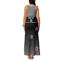 Custom New Zealand Cricket Family Matching Tank Maxi Dress and Hawaiian Shirt Black Cap Unbeatable LT05 - Polynesian Pride
