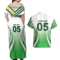 Custom Cook Islands Avaiki Rugby Couples Matching Off Shoulder Maxi Dress and Hawaiian Shirt Go Champions LT05 - Polynesian Pride