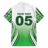 Custom Cook Islands Avaiki Rugby Family Matching Short Sleeve Bodycon Dress and Hawaiian Shirt Go Champions LT05 - Polynesian Pride