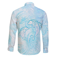 Polynesia Dolphins Under The Sea Family Matching Puletasi and Hawaiian Shirt Simple Style LT05 - Polynesian Pride