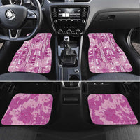 Magenta Hawaii Tapa Pattern Car Mats With Heliconia Vintage Style