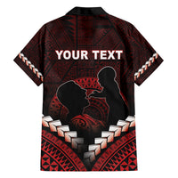 Personalised Tonga Happy Father's Day Family Matching Off The Shoulder Long Sleeve Dress and Hawaiian Shirt Ofa Lahi Atu Dad Polynesian Tribal LT05 - Polynesian Pride