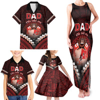 Personalised Tonga Happy Father's Day Family Matching Tank Maxi Dress and Hawaiian Shirt Ofa Lahi Atu Dad Polynesian Tribal LT05 - Polynesian Pride