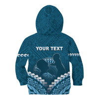 Personalised Fiji Happy Father's Day Kid Hoodie Au Lomani Iko Dad Polynesian Tribal LT05 - Polynesian Pride