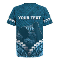 Personalised Fiji Happy Father's Day Rugby Jersey Au Lomani Iko Dad Polynesian Tribal LT05 - Polynesian Pride