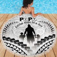 New Zealand Happy Father's Day Beach Blanket Aroha Ahau Ki A Koe Papa Polynesian Tribal LT05 - Polynesian Pride