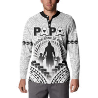Personalised New Zealand Happy Father's Day Button Sweatshirt Aroha Ahau Ki A Koe Papa Polynesian Tribal LT05 - Polynesian Pride