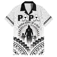 Personalised New Zealand Happy Father's Day Family Matching Long Sleeve Bodycon Dress and Hawaiian Shirt Aroha Ahau Ki A Koe Papa Polynesian Tribal LT05 Dad's Shirt - Short Sleeve White - Polynesian Pride