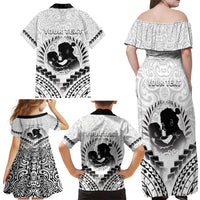 Personalised New Zealand Happy Father's Day Family Matching Off Shoulder Maxi Dress and Hawaiian Shirt Aroha Ahau Ki A Koe Papa Polynesian Tribal LT05 - Polynesian Pride