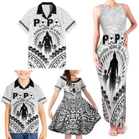 Personalised New Zealand Happy Father's Day Family Matching Tank Maxi Dress and Hawaiian Shirt Aroha Ahau Ki A Koe Papa Polynesian Tribal LT05 - Polynesian Pride