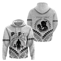 Personalised New Zealand Happy Father's Day Hoodie Aroha Ahau Ki A Koe Papa Polynesian Tribal LT05 - Polynesian Pride
