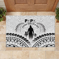 New Zealand Happy Father's Day Rubber Doormat Aroha Ahau Ki A Koe Papa Polynesian Tribal LT05 - Polynesian Pride