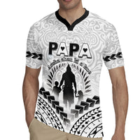 Personalised New Zealand Happy Father's Day Rugby Jersey Aroha Ahau Ki A Koe Papa Polynesian Tribal LT05 - Polynesian Pride