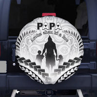 New Zealand Happy Father's Day Spare Tire Cover Aroha Ahau Ki A Koe Papa Polynesian Tribal LT05 - Polynesian Pride