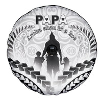 New Zealand Happy Father's Day Spare Tire Cover Aroha Ahau Ki A Koe Papa Polynesian Tribal LT05 - Polynesian Pride