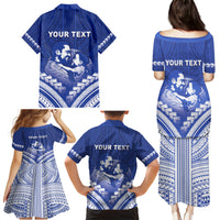 Personalised Samoa Happy Father's Day Family Matching Puletasi and Hawaiian Shirt Ou Te Alofa Ia Te Oe Tama Dad Polynesian Tribal LT05 - Polynesian Pride