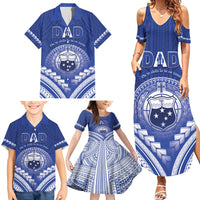 Personalised Samoa Happy Father's Day Family Matching Summer Maxi Dress and Hawaiian Shirt Ou Te Alofa Ia Te Oe Tama Dad Polynesian Tribal LT05 - Polynesian Pride