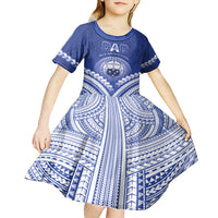 Personalised Samoa Happy Father's Day Kid Short Sleeve Dress Ou Te Alofa Ia Te Oe Tama Dad Polynesian Tribal LT05 - Polynesian Pride