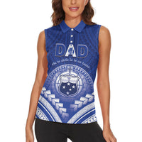 Personalised Samoa Happy Father's Day Women Sleeveless Polo Shirt Ou Te Alofa Ia Te Oe Tama Dad Polynesian Tribal LT05 - Polynesian Pride