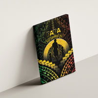 Vanuatu Happy Father's Day Canvas Wall Art Mi Lavem Yu Papa Polynesian Tribal