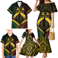 Personalised Vanuatu Happy Father's Day Family Matching Mermaid Dress and Hawaiian Shirt Mi Lavem Yu Papa Polynesian Tribal LT05 - Polynesian Pride