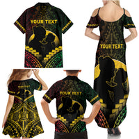 Personalised Vanuatu Happy Father's Day Family Matching Summer Maxi Dress and Hawaiian Shirt Mi Lavem Yu Papa Polynesian Tribal LT05 - Polynesian Pride