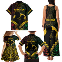 Personalised Vanuatu Happy Father's Day Family Matching Tank Maxi Dress and Hawaiian Shirt Mi Lavem Yu Papa Polynesian Tribal LT05 - Polynesian Pride