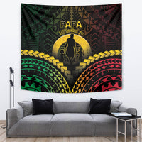 Vanuatu Happy Father's Day Tapestry Mi Lavem Yu Papa Polynesian Tribal