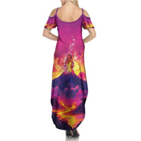 Hawaii Kilauea Volcano Family Matching Summer Maxi Dress and Hawaiian Shirt There Is Pele Goddess Of The Volcano LT05 - Polynesian Pride