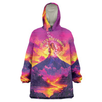 Hawaii Kilauea Volcano Wearable Blanket Hoodie There Is Pele Goddess Of The Volcano LT05 One Size Purple - Polynesian Pride