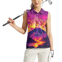 Hawaii Kilauea Volcano Women Sleeveless Polo Shirt There Is Pele Goddess Of The Volcano LT05 - Polynesian Pride