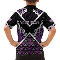 Personalised Aotearoa Moriori Family Matching Off Shoulder Short Dress and Hawaiian Shirt Maori Pattern New Zealand LT05 - Polynesian Pride