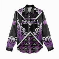 Personalised Aotearoa Moriori Women Casual Shirt Maori Pattern New Zealand - Polynesian Pride