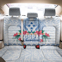Happy Kosrae Liberation Day Back Car Seat Cover Polynesian Shark Turtle Motif