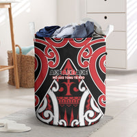 New Zealand Maori Language Week Laundry Basket Mo Ake Tonu Te Reo LT05 Black - Polynesian Pride