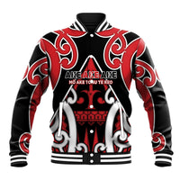 New Zealand Maori Language Week Baseball Jacket Mo Ake Tonu Te Reo LT05 Unisex Black - Polynesian Pride