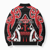 New Zealand Maori Language Week Bomber Puffer Jacket Mo Ake Tonu Te Reo LT05 - Polynesian Pride