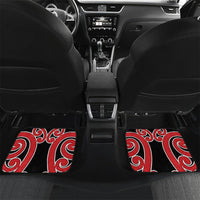 New Zealand Maori Language Week Car Mats Mo Ake Tonu Te Reo LT05 Set 2pcs - Back Black - Polynesian Pride