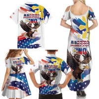 Filipino American History Month Family Matching Summer Maxi Dress and Hawaiian Shirt Bald Eagle Tarsier Together LT05 - Polynesian Pride
