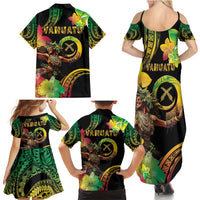 Halo Vanuatu Family Matching Summer Maxi Dress and Hawaiian Shirt Beautiful Woman Dancing LT05 - Polynesian Pride