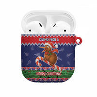 New Zealand Christmas AirPods Case Kiwi-sh You A Merry Christmas LT05 Blue - Polynesian Pride